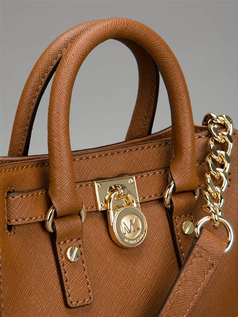 brown michael kors hamilton bag